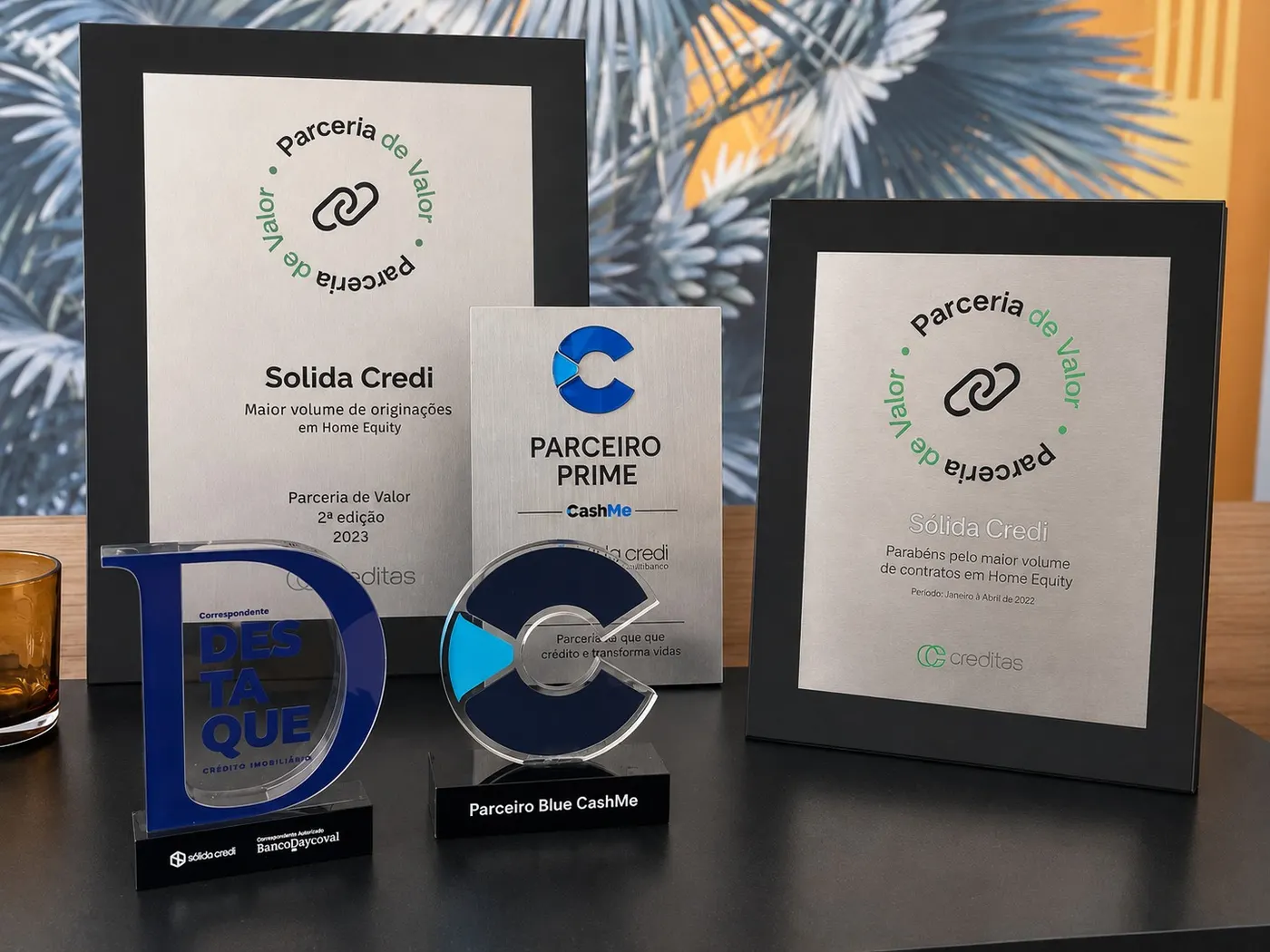 Prêmios e certificados de parceria conquistados pela Sólida Credi